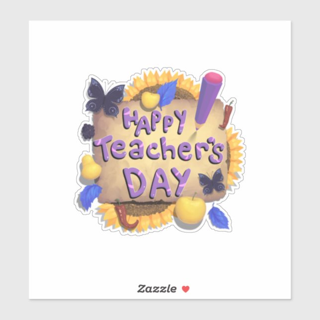 Sticker Happy Teachers Day (Blatt)