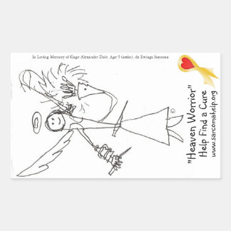 Sticker, Heaven Worrior #3 Rechteckiger Aufkleber