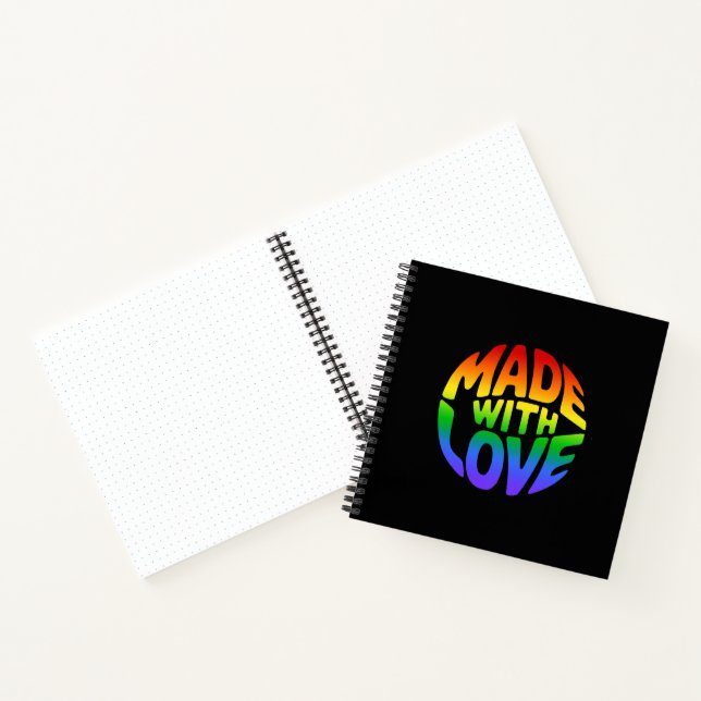 Sticker Herzform - MIT LIEBE GEMACHT 3 Notizbuch (Innenseite)