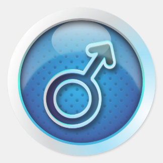 Sticker-Hochglanz-Geschlechtersymbol Runder Aufkleber