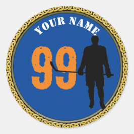 Sticker Hockey Player - Name & Nummer hinzufügen