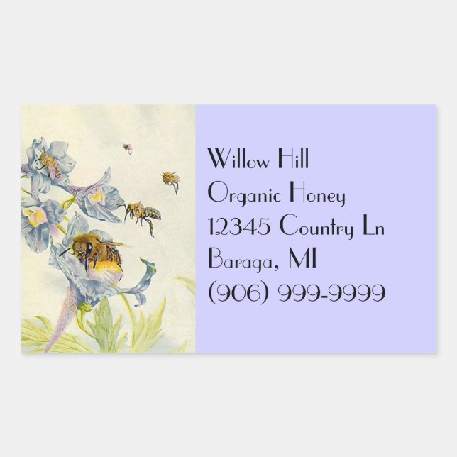Sticker Honey Bees Morning Glory Blume Imker (Vorderseite)