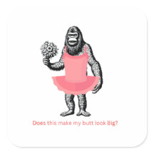 Sticker, humorvoll, whimsy, bigfoot, lustig,