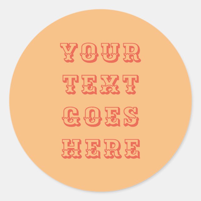 STICKER Ihren Text hier ändern (Vorderseite)