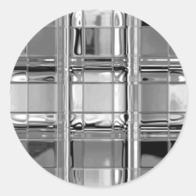 STICKER in Schattierungen aus grauem Glasmosaik (Vorderseite)