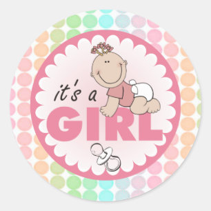 Sticker/It's a Girl Runder Aufkleber
