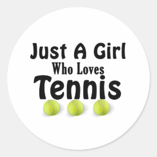 Sticker Just a Girl, die Tennis Liebe