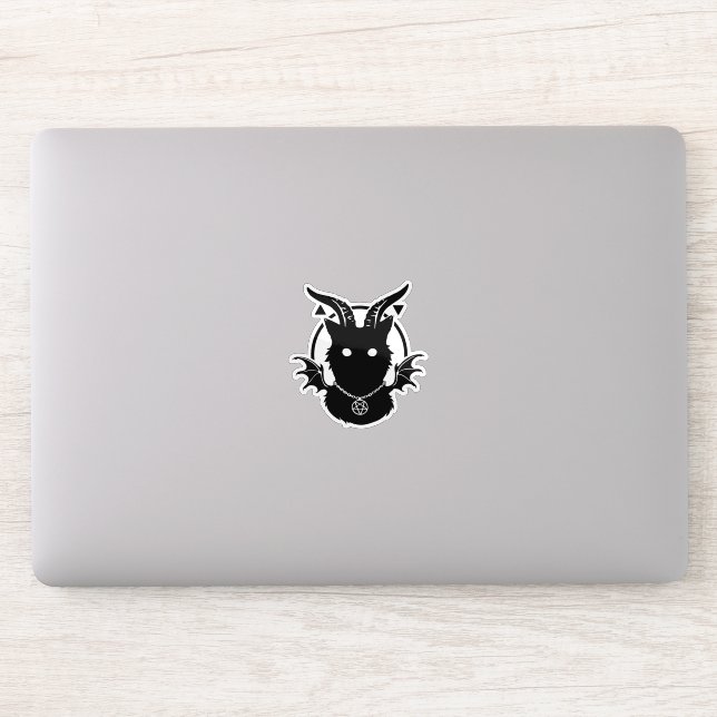 Sticker - "Katze mit Hörnern" (Computer)