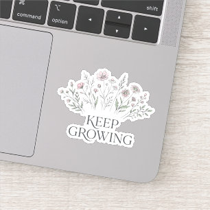 Sticker 'Keep Growing Wildflower Botanical'