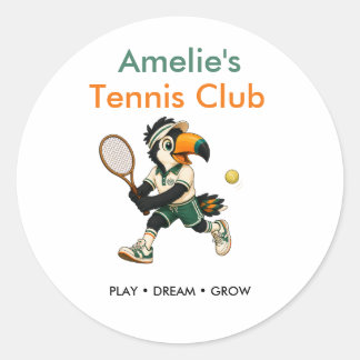 Sticker Kids Retro-Tukan Tennisclub Geburtstag 