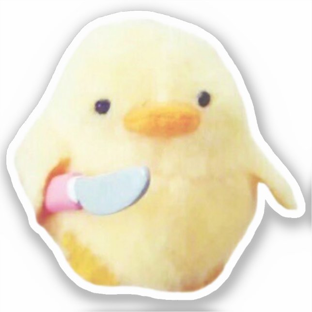 Sticker Knife Duck Plush Meme (Vorderseite)