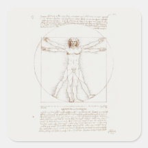 STICKER : LEONARDO DA VINCI : VITRUVIER MANN