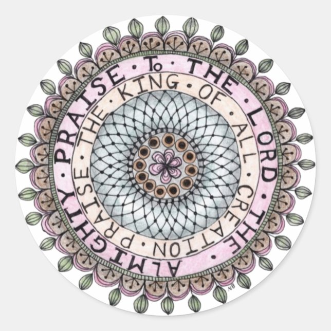 Sticker Lob für den Herrn Medallion (Vorderseite)