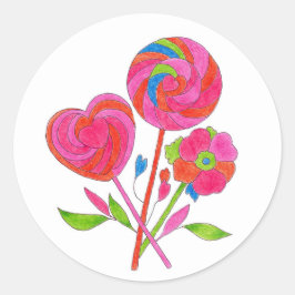 Sticker Lollipop-Blume