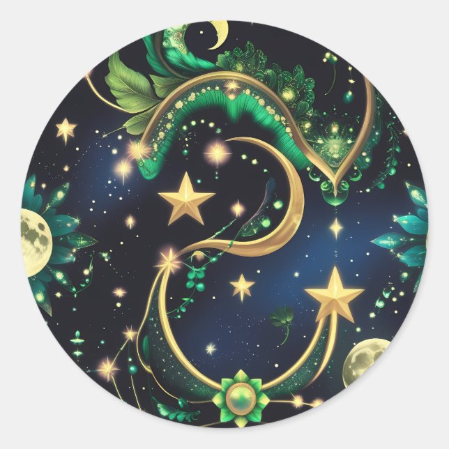 Sticker – Luxury Obsidian Black Celestial (Vorderseite)