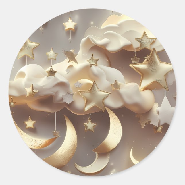 Sticker – Luxus Cremiger Himmelsmond (Vorderseite)