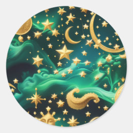 Sticker - Luxus Emerald Celestial Mond Design