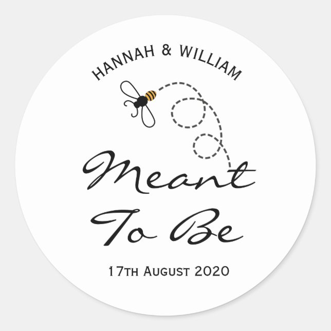 Sticker 'Meant To Bee' (Vorderseite)