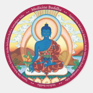 STICKER Medicine Buddha - mit Mantra