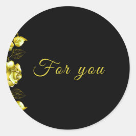 Sticker-Midnight Elegance-Kollektion Runder Aufkleber