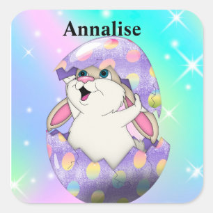 Sticker mit Hase