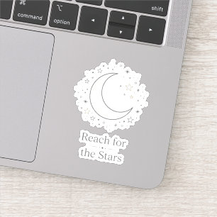 Sticker mit Mond-Ästhetik 'Erreiche die Sterne'