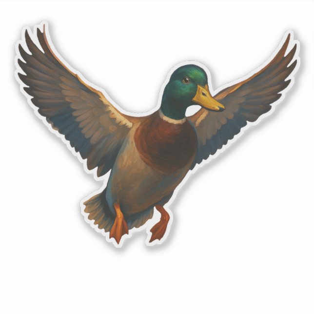 Sticker mit Stockente Ausschnitt (Vorderseite)