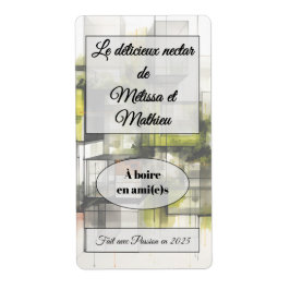 Sticker mit Weinflasche