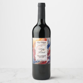 Sticker mit Weinflasche Weinetikett