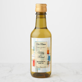 Sticker mit Weinflasche Weinetikett