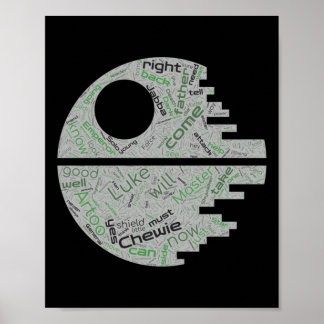 Sticker mit Wortkunst zur Rückkehr der Jedi  Poster