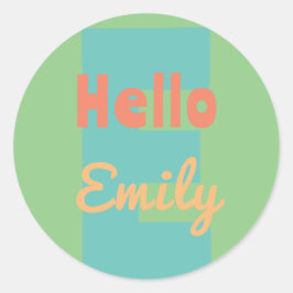 STICKER Monogramm, moderne Pfefferminzkoralle, ros