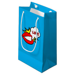 Sticker - Mund Sprechblase + DEIN TEXT & IDEE 1 Kleine Geschenktüte