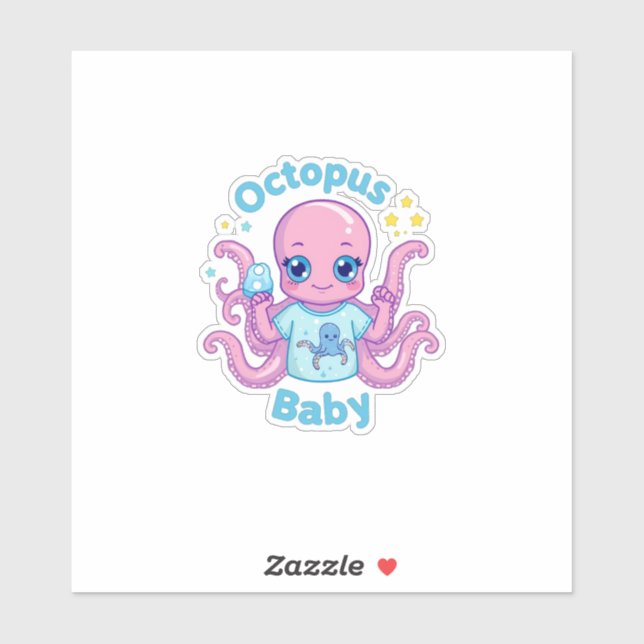 Sticker Octopus Baby  (Blatt)