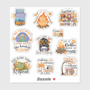 Sticker-Pack Herbst-Camping, Camping-Leben Aufkleber