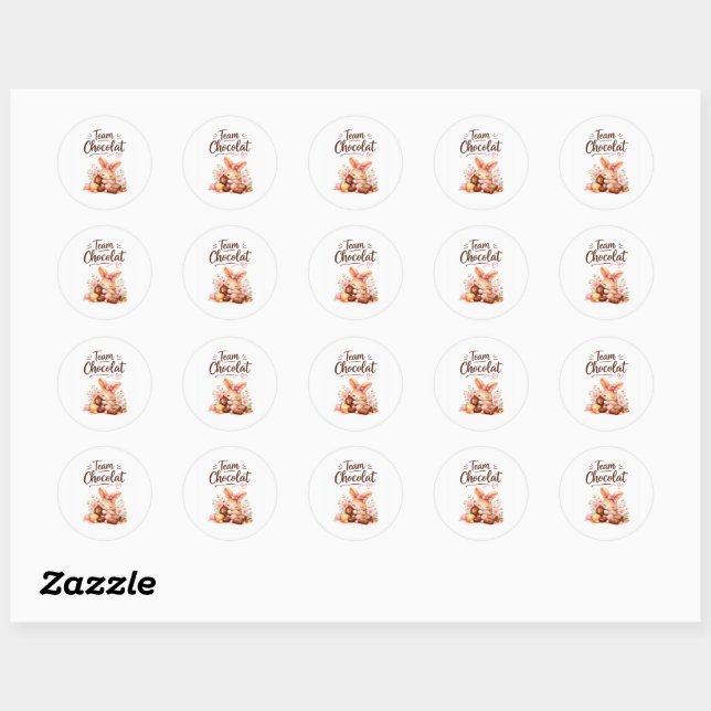 sticker Pâques gourmand lapin chocolat (Blatt)
