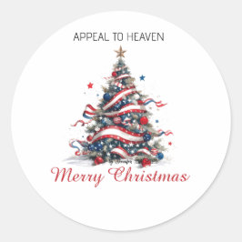 STICKER Patriotic Xmas Tree ATH1
