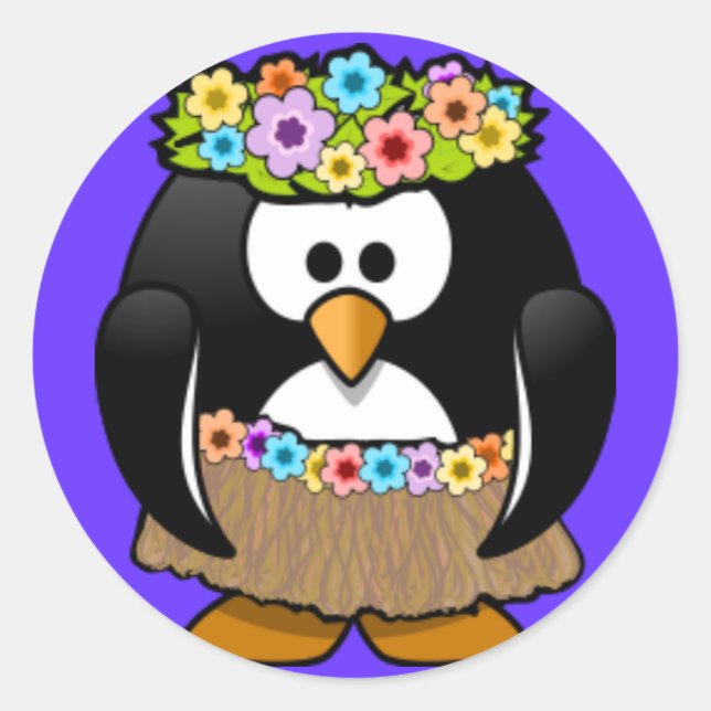 Sticker - Penguin Hoola Dancer (Vorderseite)