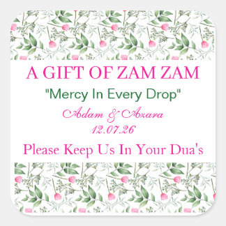 Sticker-Personalized Nikkah Zam Zam Water Stickers