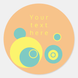 STICKER Pfirsichkreis minimaler moderner TEXT
