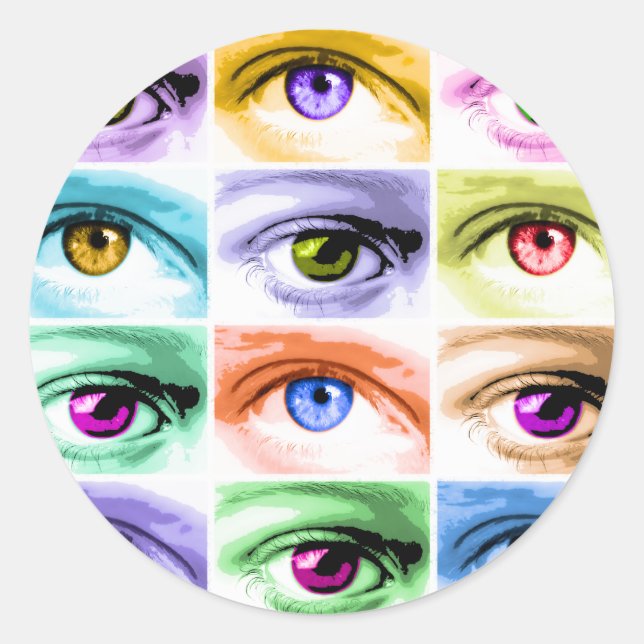 Sticker - Pop Art Eyes (Vorderseite)