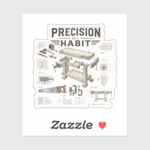 Sticker "Präzision ist eine Gewohnheit" Workshop