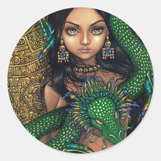 Sticker "Priestess Quetzalcoatl" (Vorderseite)
