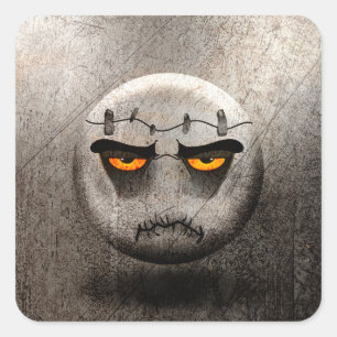 Sticker Quadrat Frankenmoji Vintage