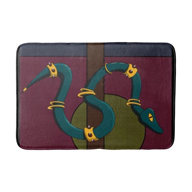 Sticker Quadrat Snake Badematte (Vorderseite)