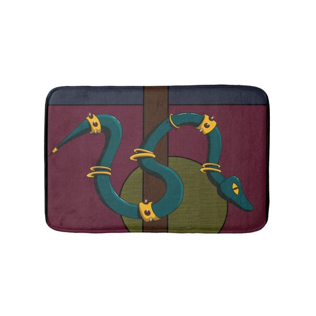 Sticker Quadrat Snake Badematte (Vorderseite)