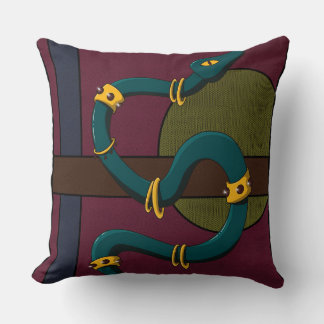 Sticker Quadrat Snake Kissen