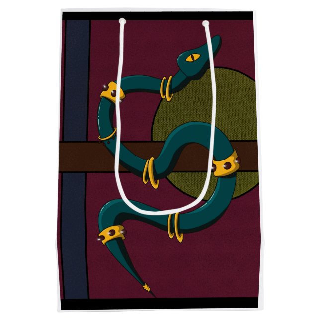 Sticker Quadrat Snake Mittlere Geschenktüte (Rückseite)