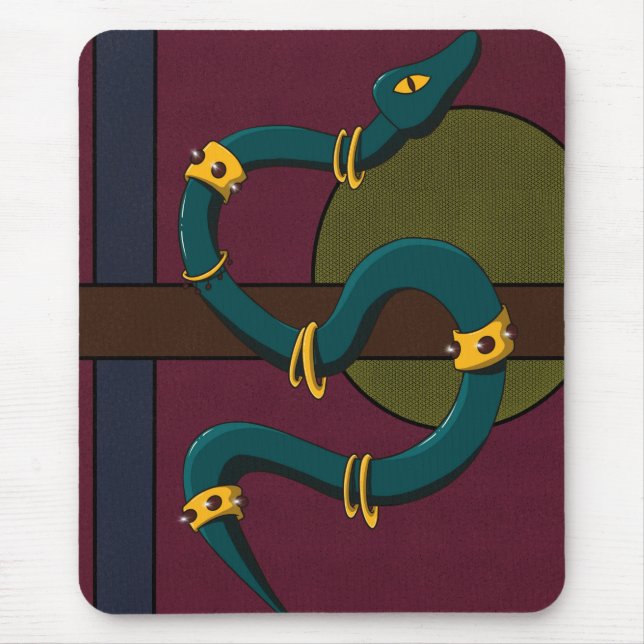 Sticker Quadrat Snake Mousepad (Vorne)