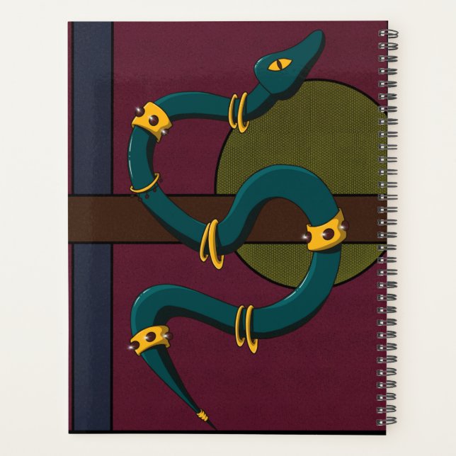 Sticker Quadrat Snake Planer (Rückseite)